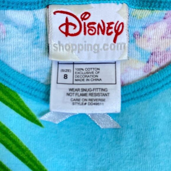 DISNEY Minnie Mouse Girls Size 8 T-Shirt Tee Shirt Surfer Floral PJs Pajamas Top - Picture 5 of 7
